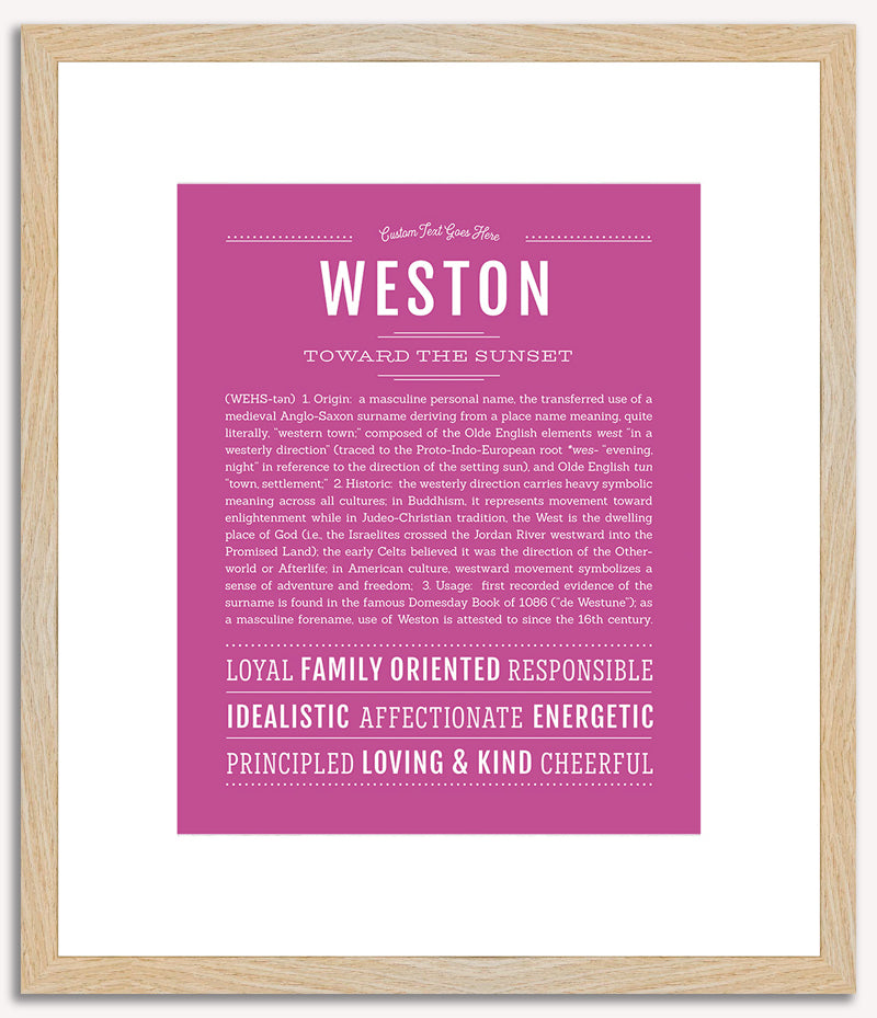 Weston | Name Art Print