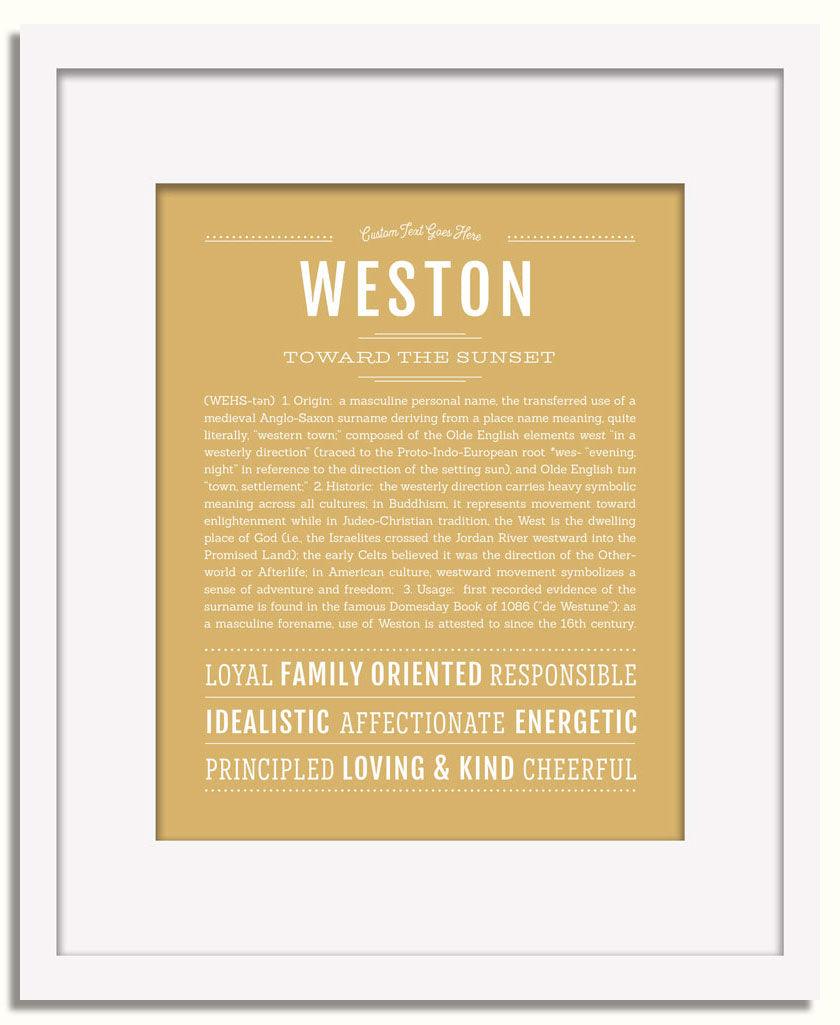 Frame Options | Matte Gold | White Frame, Matted