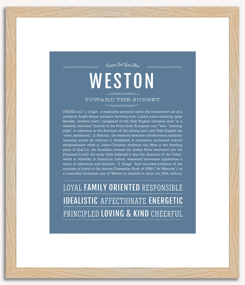 Weston | Name Art Print