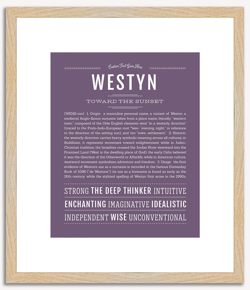 Westyn | Name Art Print