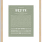 Westyn | Name Art Print