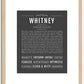 Whitney (male) | Name Art Print