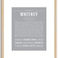 Whitney (male) | Name Art Print