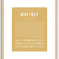 Whitney (male) | Name Art Print