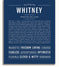 Whitney | Name Art Print – Name Stories