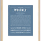 Whitney (male) | Name Art Print