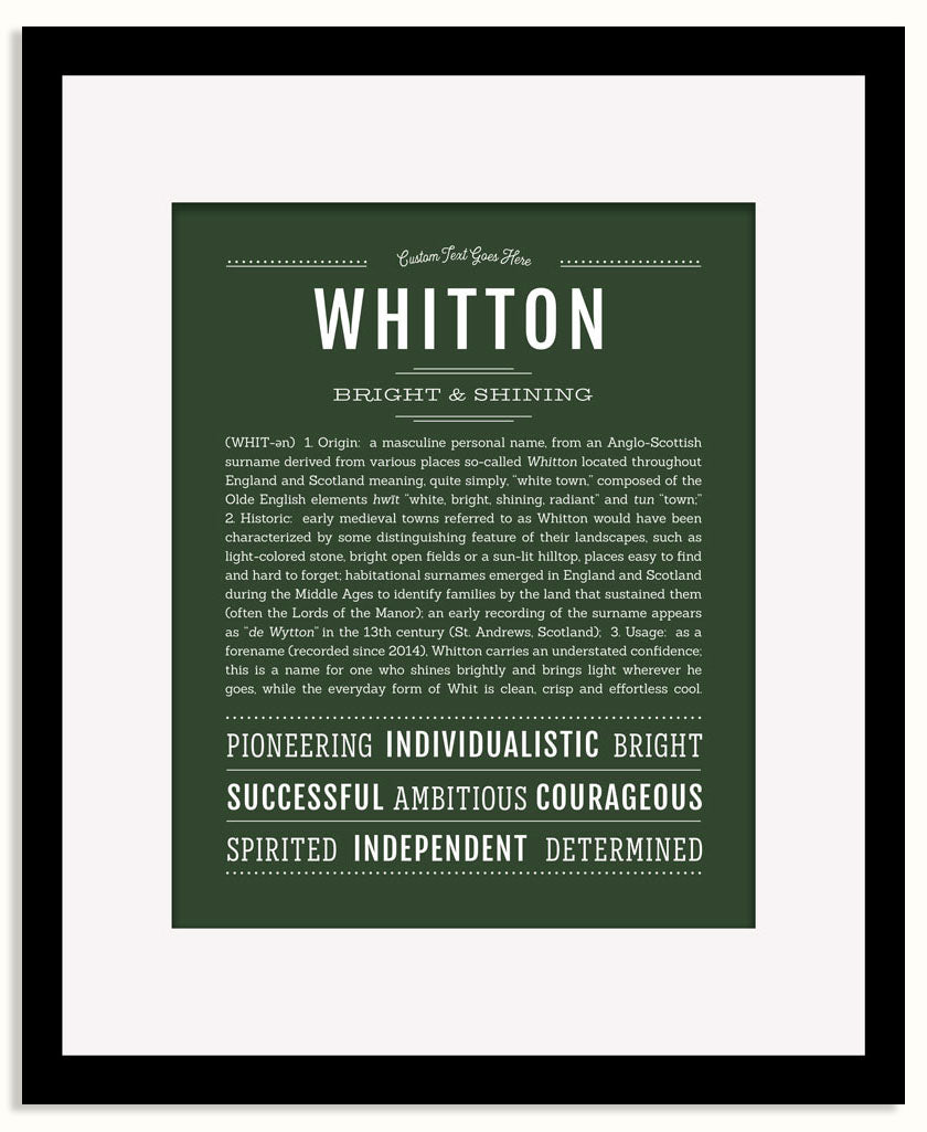 Frame Options | Deep Forest | Black Frame, Matted
