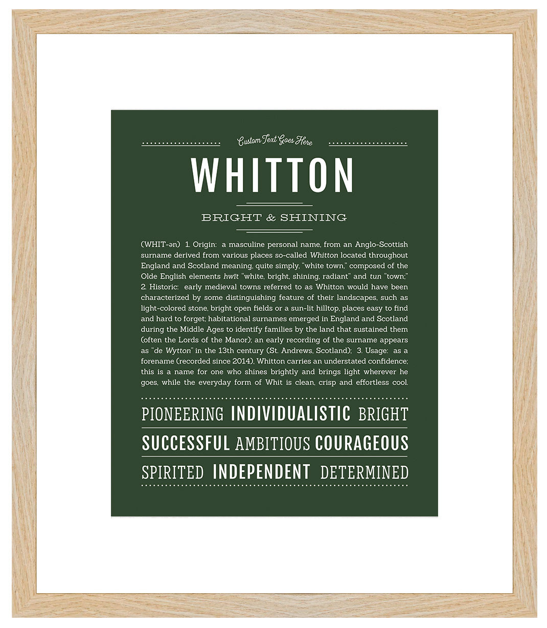Frame Options | Deep Forest | Maple Frame, Matted