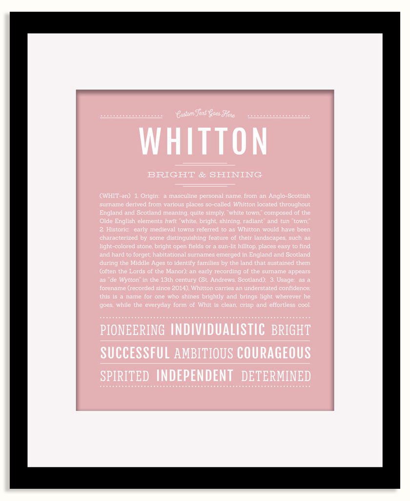 Frame Options | Dusty Rose | Black Frame, Matted