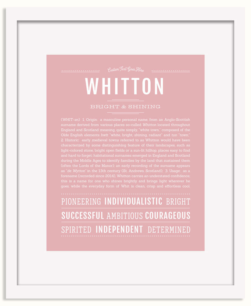 Frame Options | Dusty Rose | White Frame, Matted