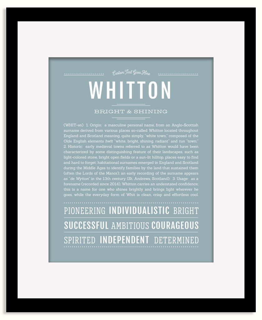 Frame Options | Powder Blue | Black Frame, Matted