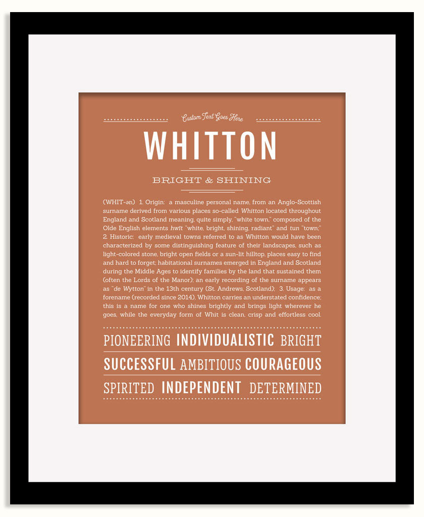 Frame Options | Terra Cotta | Black Frame, Matted