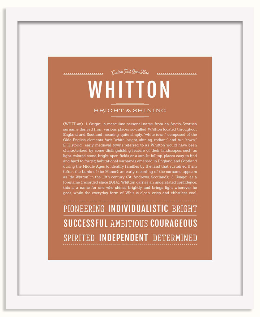 Frame Options | Terra Cotta | White Frame, Matted