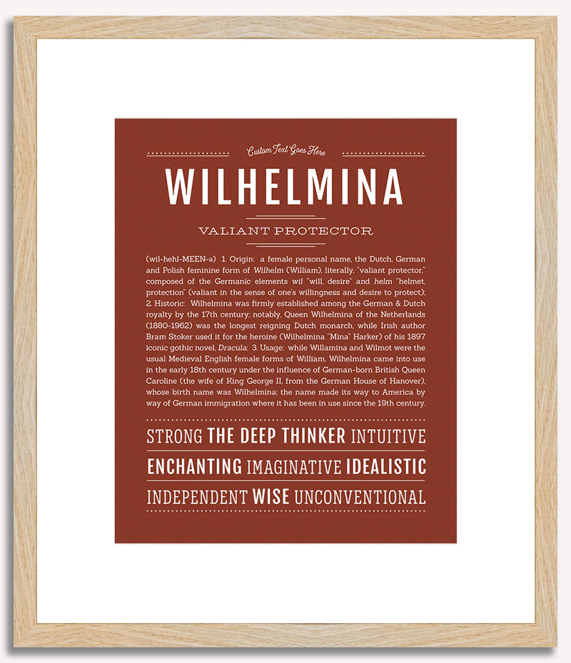 Wilhelmina | Name Art Print