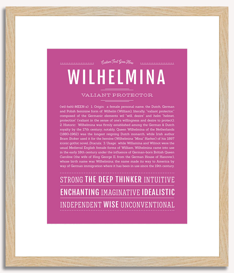 Wilhelmina | Name Art Print