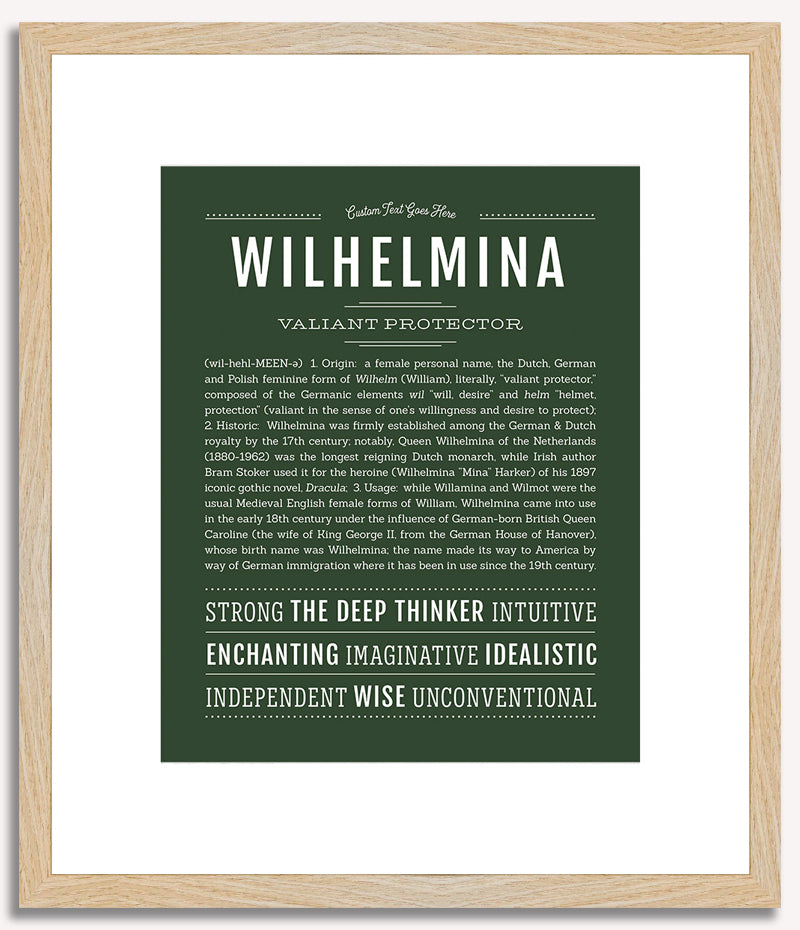 Wilhelmina | Name Art Print