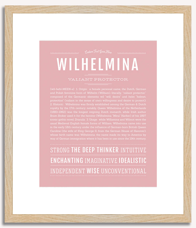 Wilhelmina | Name Art Print