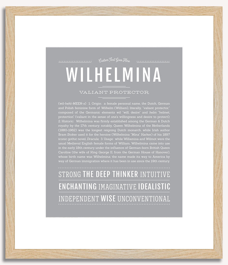 Wilhelmina | Name Art Print