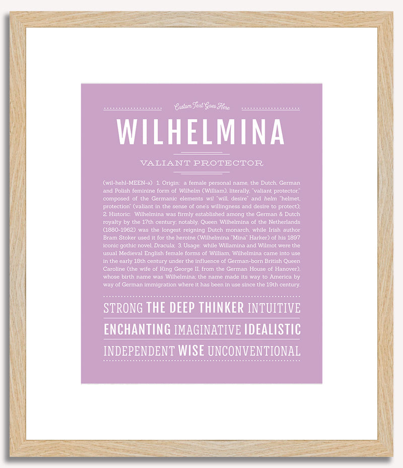 Wilhelmina | Name Art Print