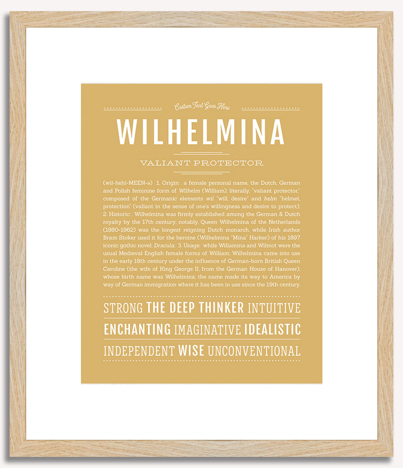 Wilhelmina | Name Art Print