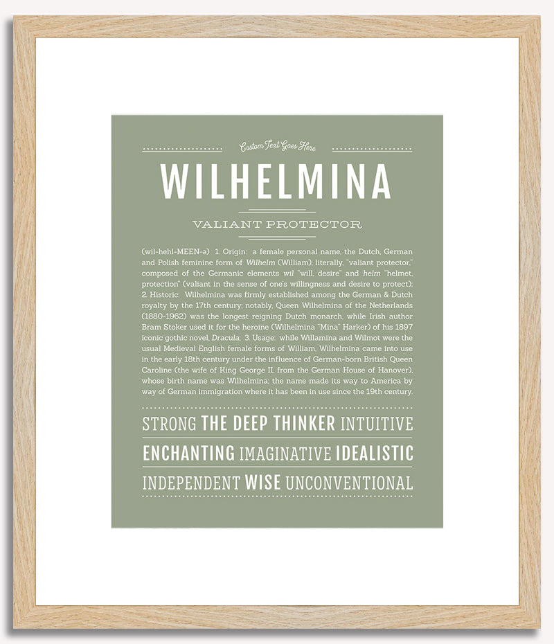 Wilhelmina | Name Art Print