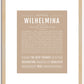 Wilhelmina | Name Art Print