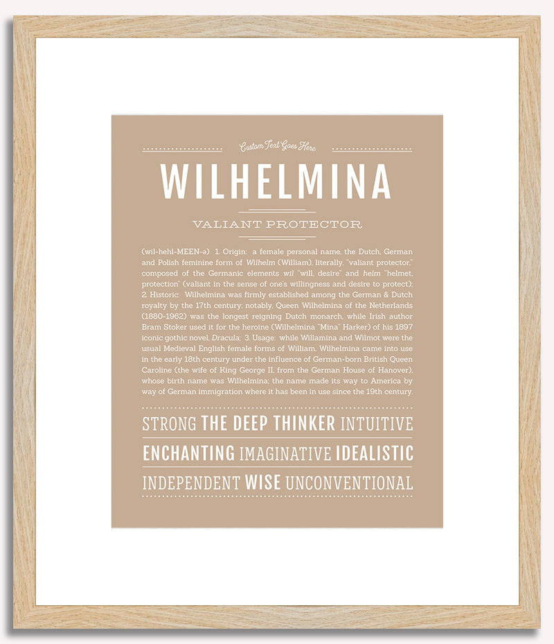 Wilhelmina | Name Art Print