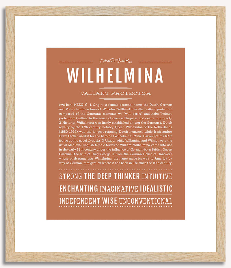 Wilhelmina | Name Art Print