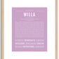 Willa | Name Art Print