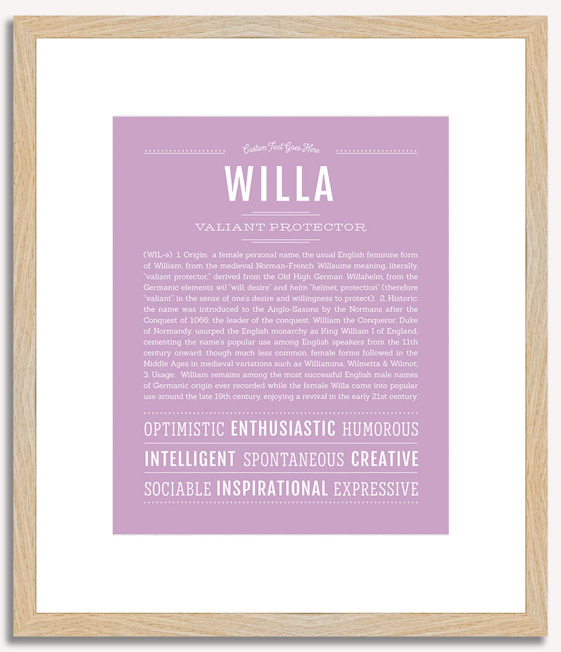 Willa | Name Art Print