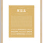 Willa | Name Art Print