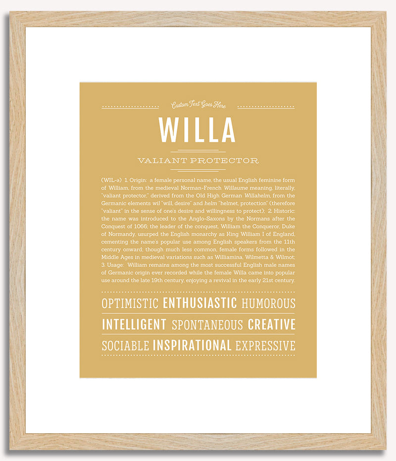 Willa | Name Art Print