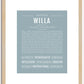 Willa | Name Art Print