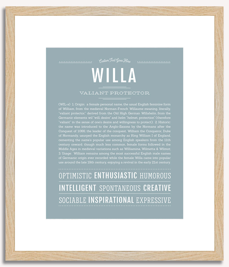 Willa | Name Art Print