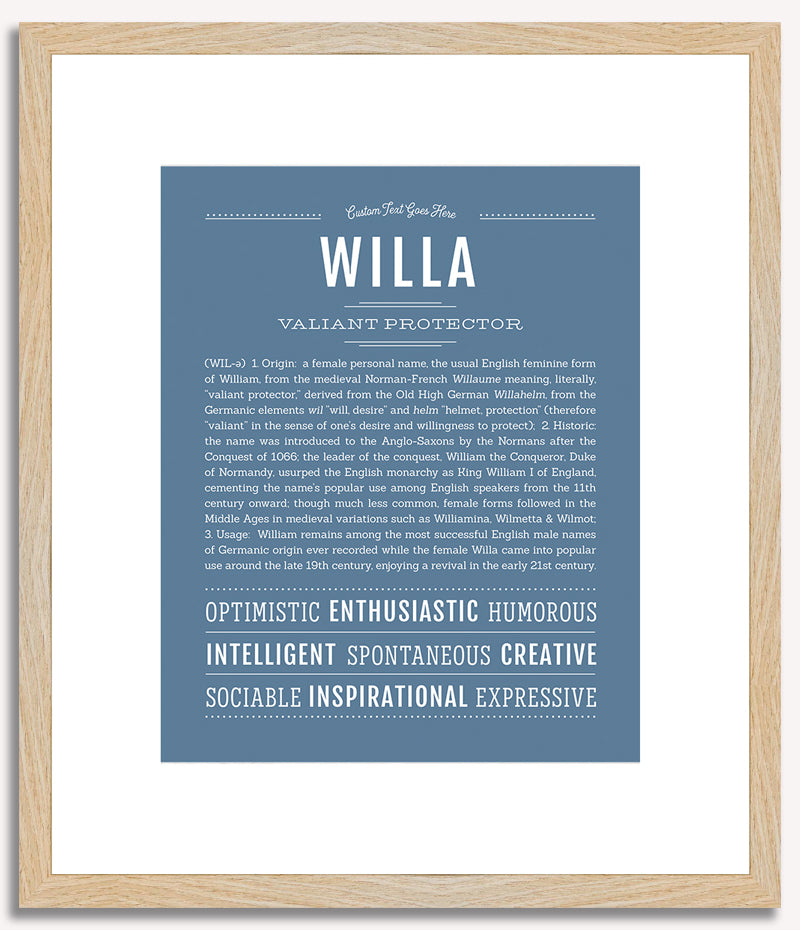 Willa | Name Art Print