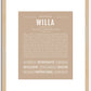 Willa | Name Art Print