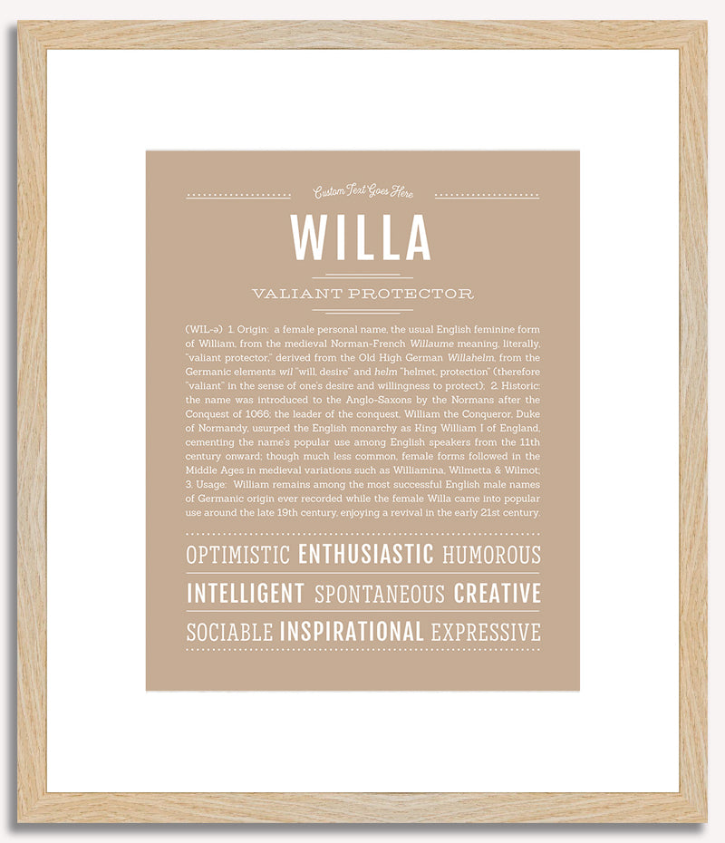 Willa | Name Art Print