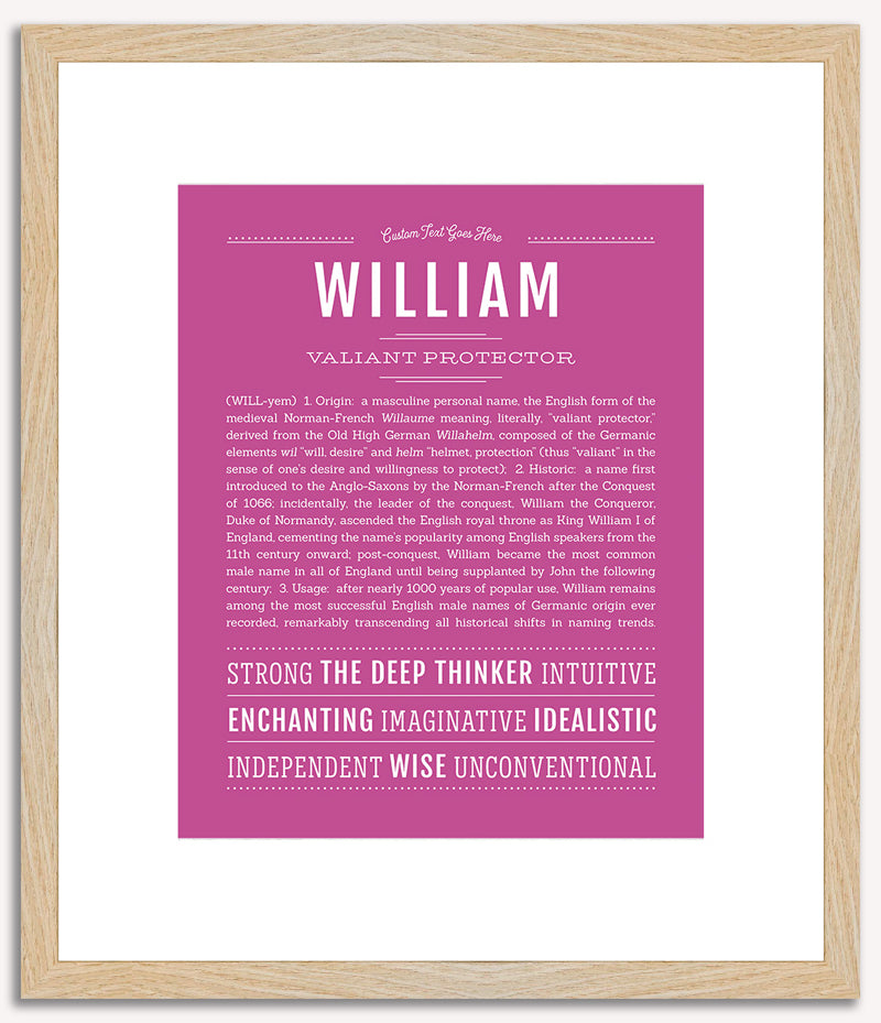 William | Name Art Print