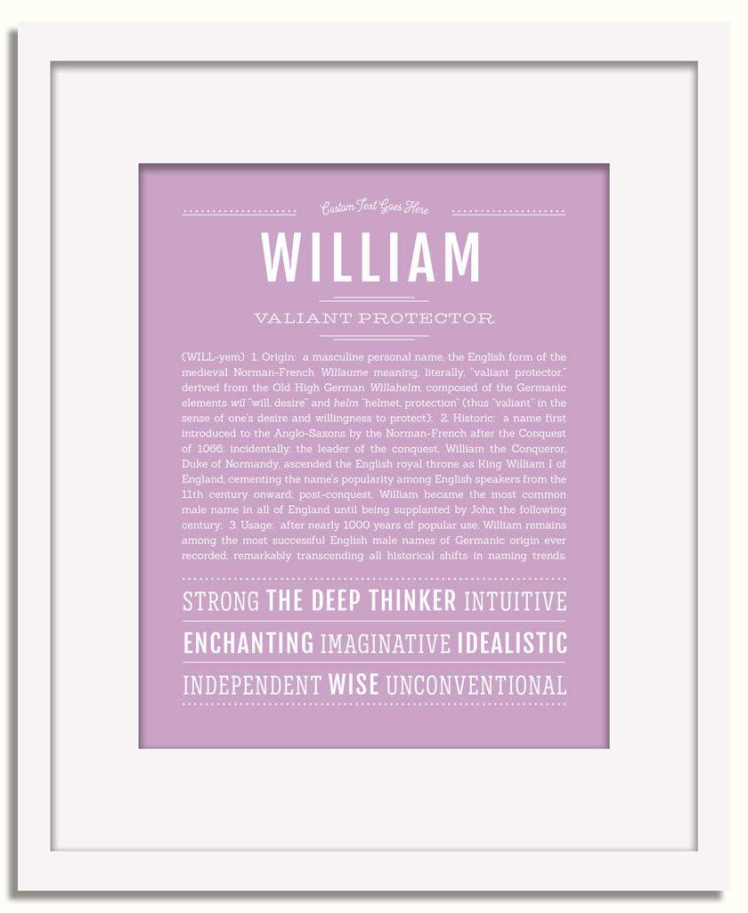 Frame Options | Lilac | White Frame, Matted