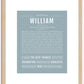 William | Name Art Print