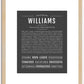 Williams | Name Art Print