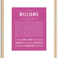 Williams | Name Art Print