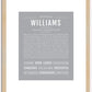 Williams | Name Art Print