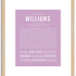 Williams | Name Art Print