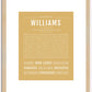 Williams | Name Art Print