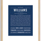 Williams | Name Art Print