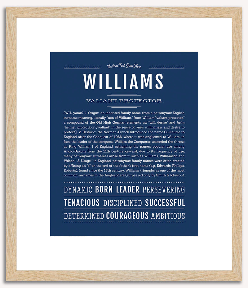 Williams | Name Art Print