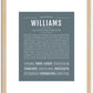 Williams | Name Art Print