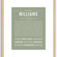 Williams | Name Art Print