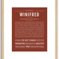 Winifred | Name Art Print